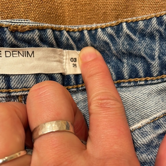 Garage Denim distressed high rise mom jean shorts - Picture 3 of 4